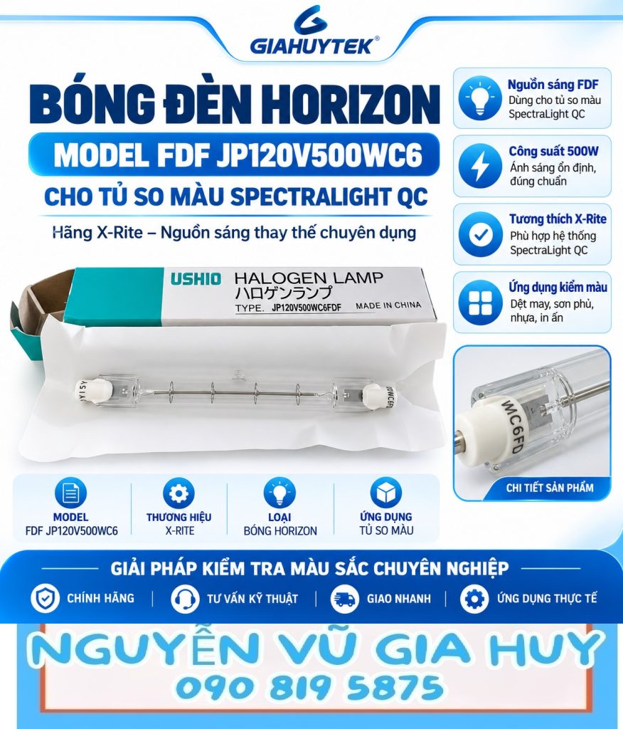 Bóng halogen Ushio FDF JP120V500WC6 120V 500W cho nguồn Horizon SpectraLight QC